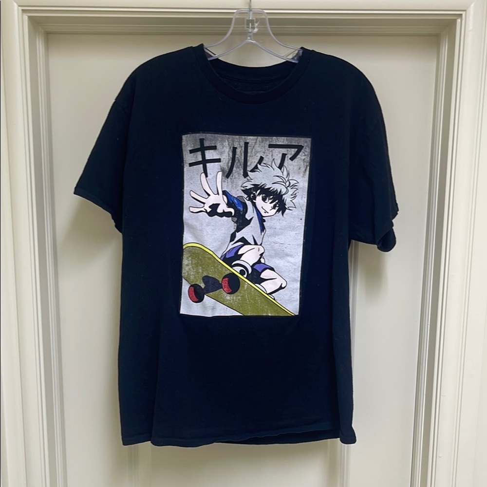 Men’s Hunter X Hunter (HXH) Killua Anime Graphic Black T-Shirt